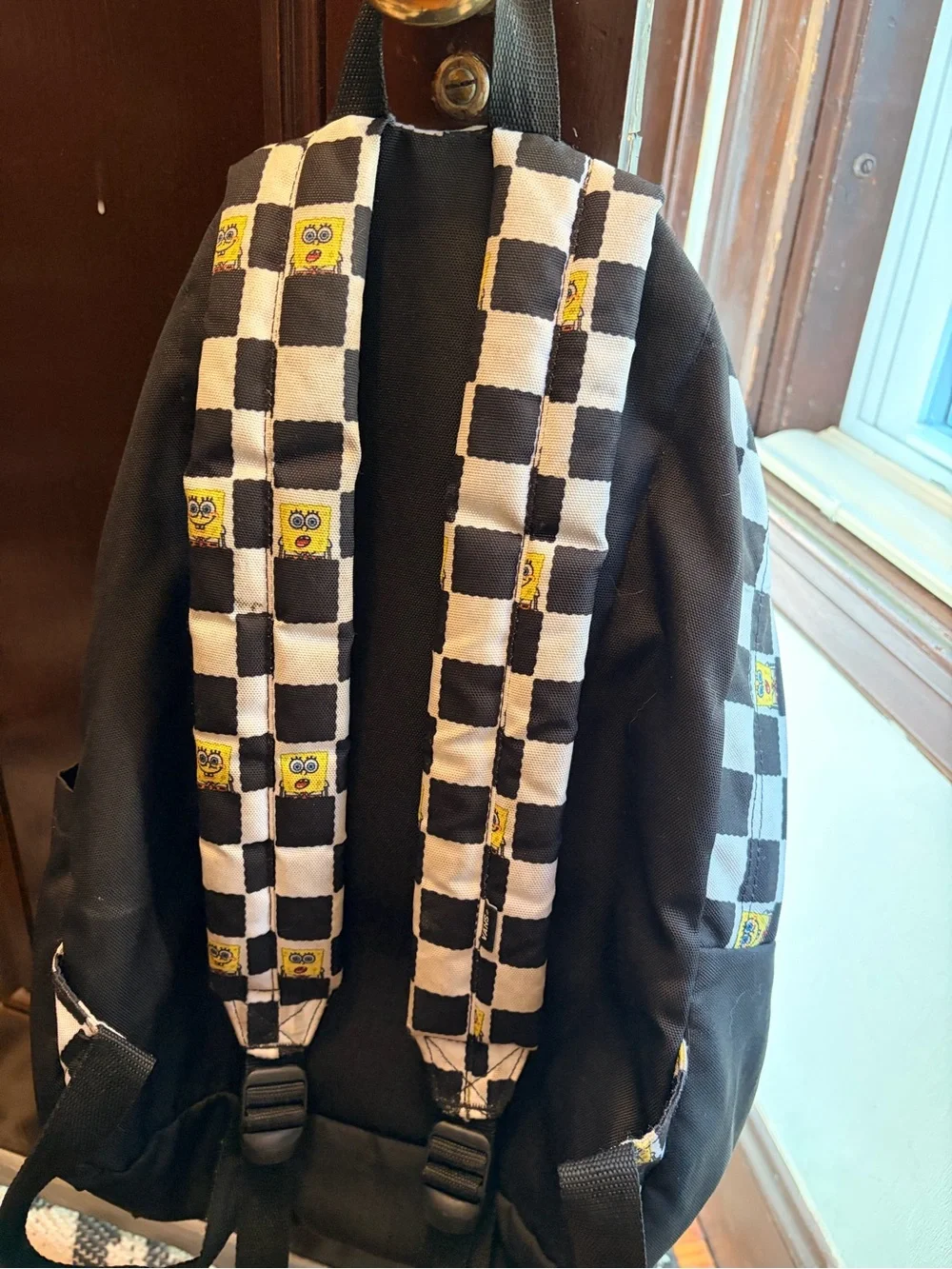 Vans Checkerboard SpongeBob Black & White Backpack Limited Edition